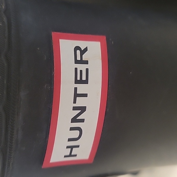 Hunter Classic Tall Black Rain Boots Size 7 - Picture 3 of 12
